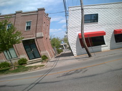 Distorted building due to camera movement 001